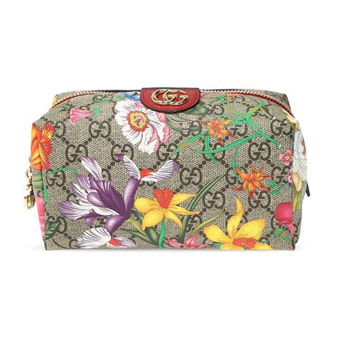 gucci ophidia floral cosmetic case|gucci make up pouch.